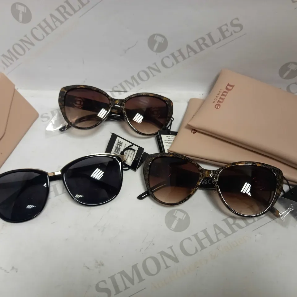 LOT OF 3 PAIRS OF DUNE SUNGLASSES RRP £105