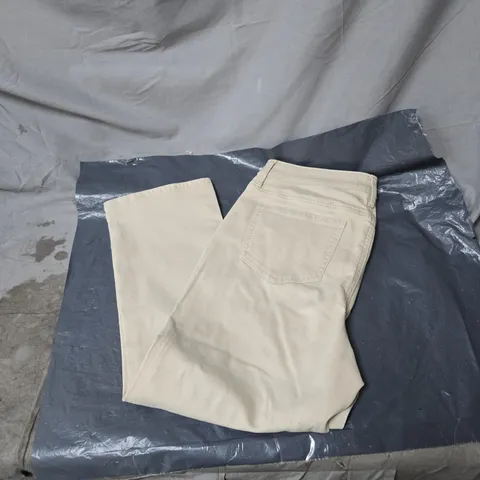 NYDJ CHLOE CAPRI KHAKI TROUSERS - UK 8