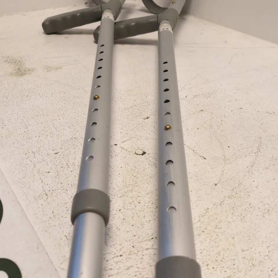 PAIR OF ADJUSTABLE FOREARM CRUTCHES WITH UNDERARM SUPPORTS