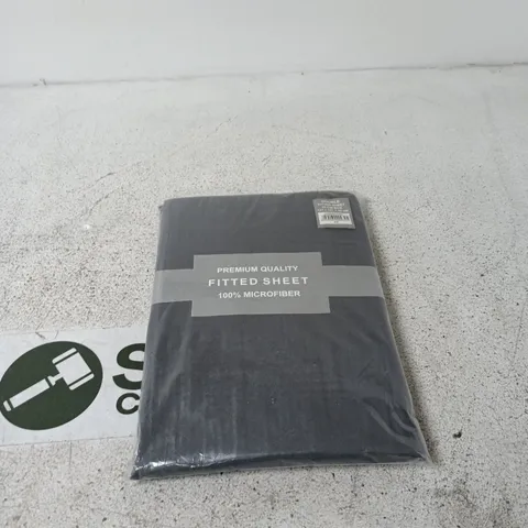 DOUBLE FITTED SHEET CHARCOAL