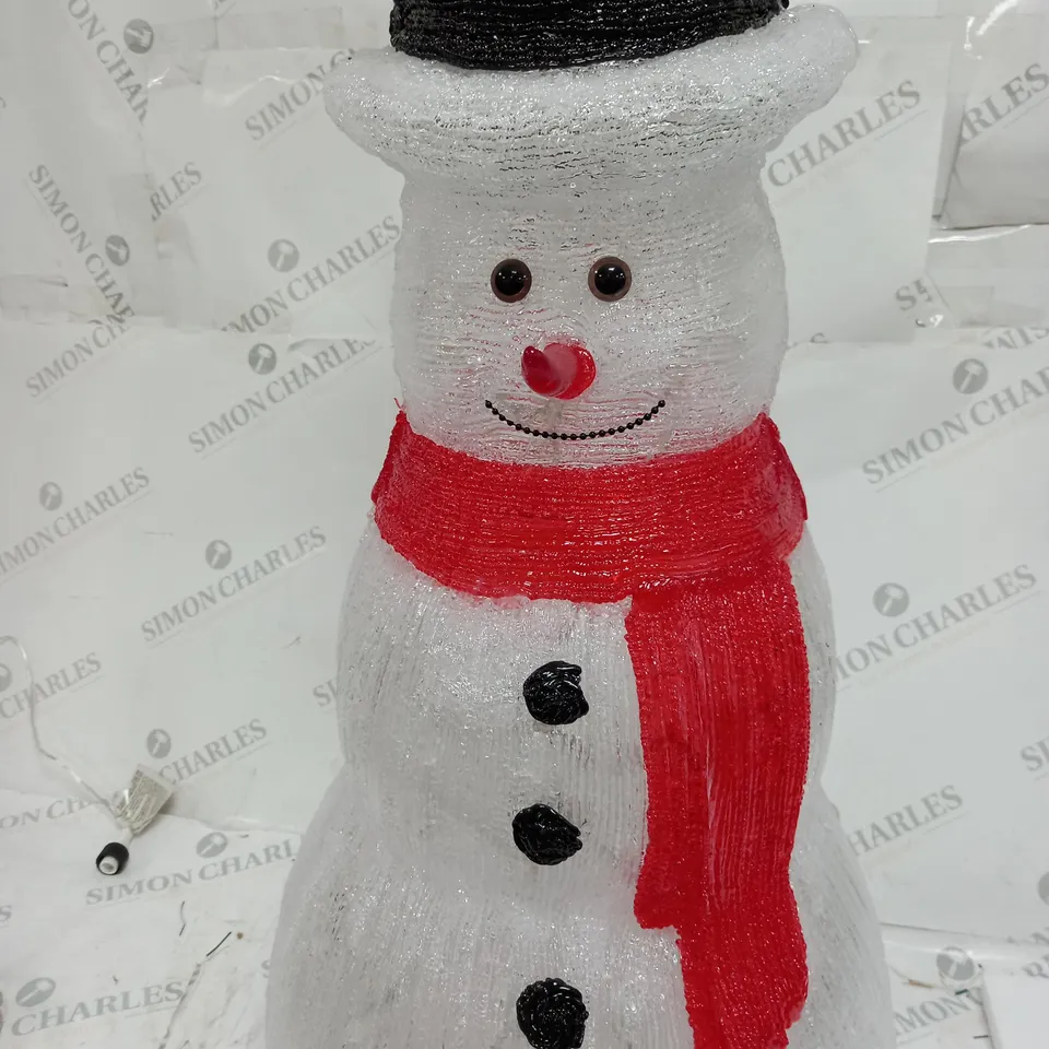 ACRYLIC OUTDOOR 70 CM LIGHT UP SNOWMAN RRP £89.99