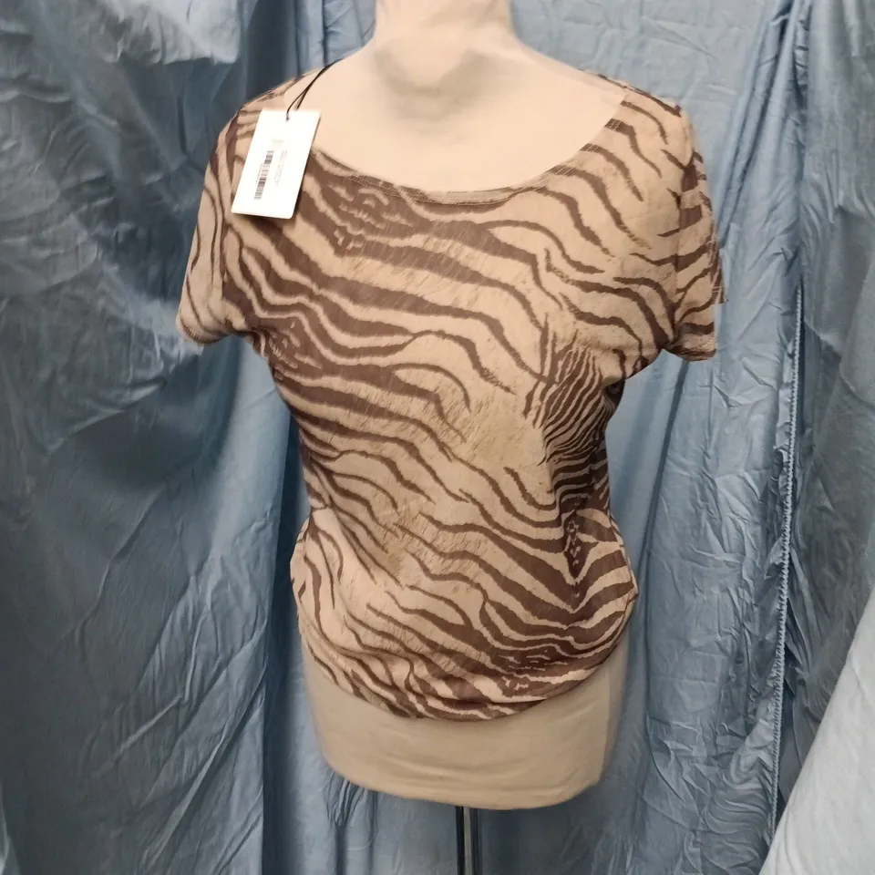 MOTEL NEKO TOP MESH – WILD ANIMAL PRINT, NEUTRAL, SIZE M