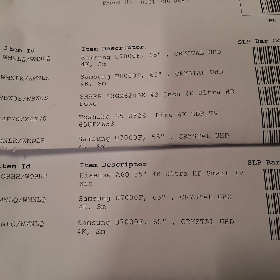 PALLET CONTAINING 8 ASSORTED DAMAGED TVS
