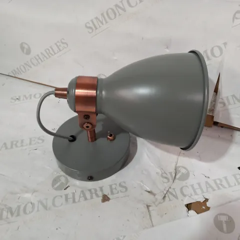 BOXED FREDERICK GREY & COPPER EFFECT WALL LIGHT