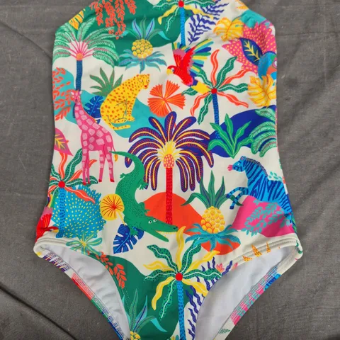 BODEN KIDS CROSS BACK SWIMSUIT - ANIMAL PRINT - AGE 5-6 YEARS