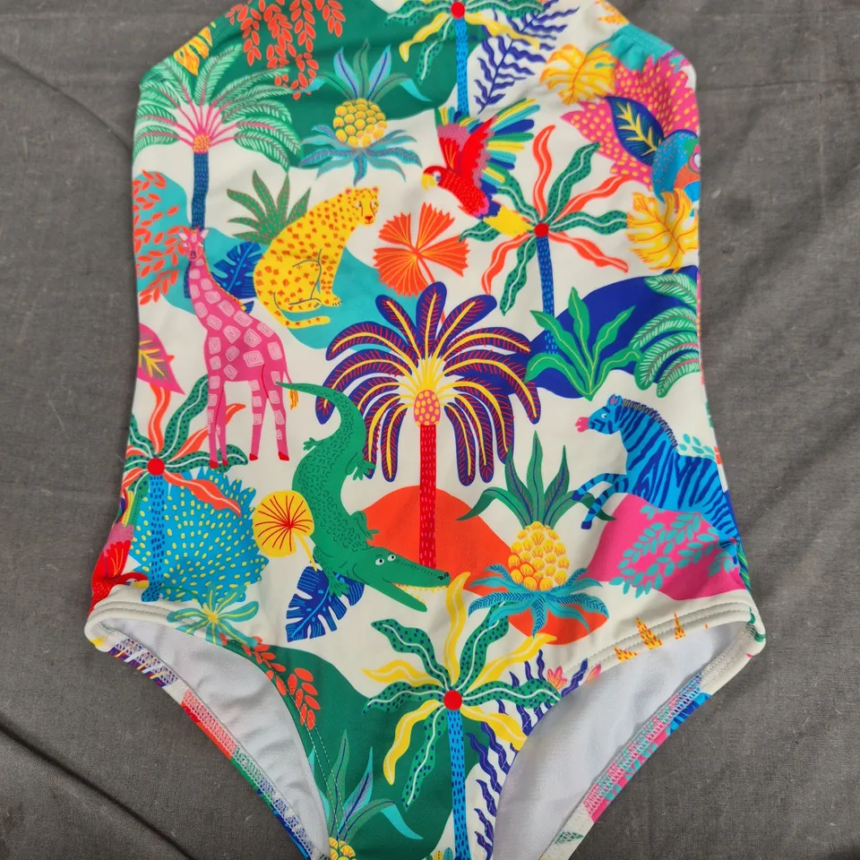 BODEN KIDS CROSS BACK SWIMSUIT - ANIMAL PRINT - AGE 5-6 YEARS