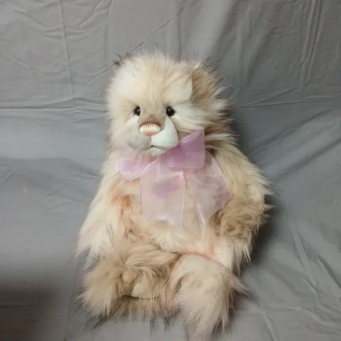 CHARLIEBEAR BAE PLUSH TEDDY BEAR WITH PINK BOW