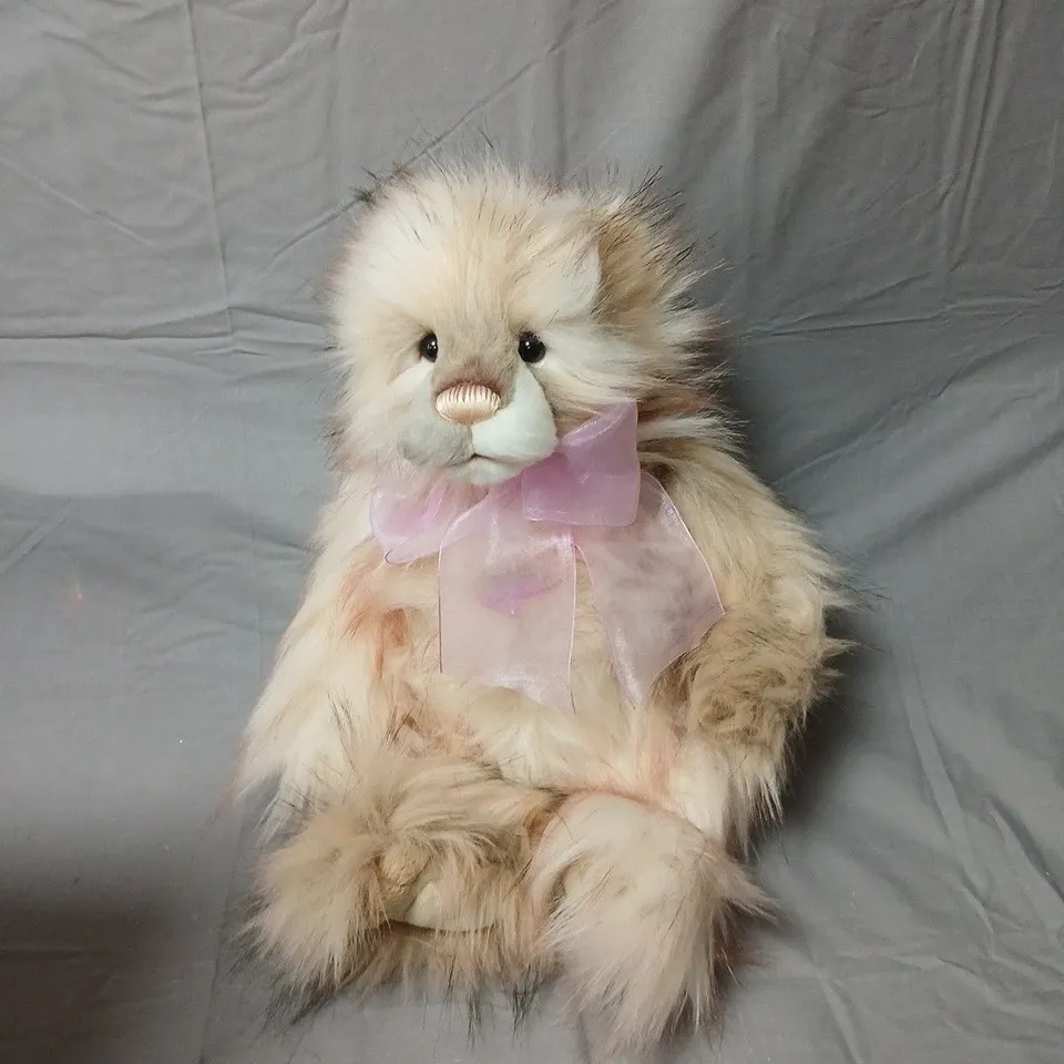 CHARLIEBEAR BAE PLUSH TEDDY BEAR WITH PINK BOW