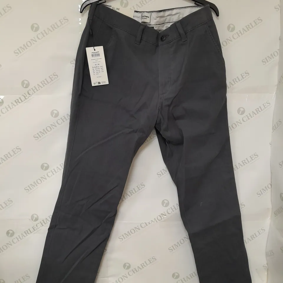 JACK&JONES SLIM FIT TROUSERS IN ASPHALT 32WAIST