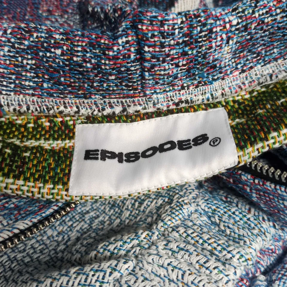 EPISODES MULTICOLOURED KNIT ZIP HOODIE. SIZE NOT SPECIFIED 