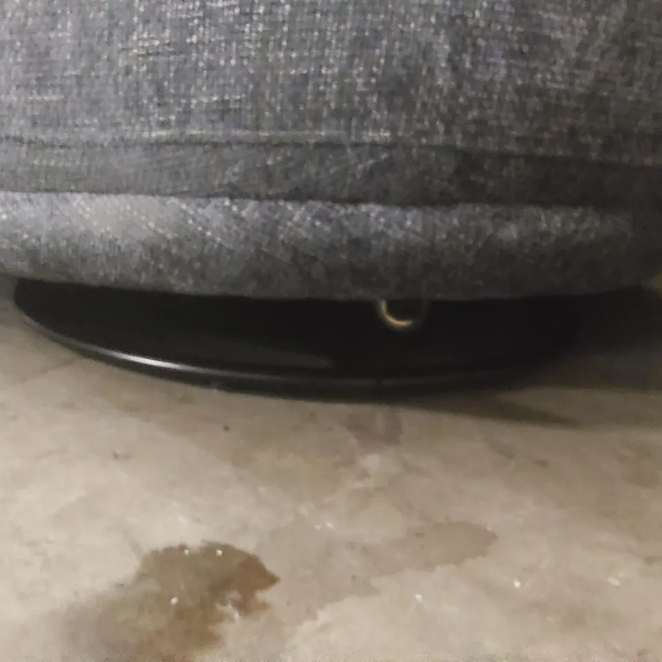 QUALITY DESIGNER DANETTI HENRY DARK BLUE CHUNKY WEAVE SWIVEL LOVE SEAT