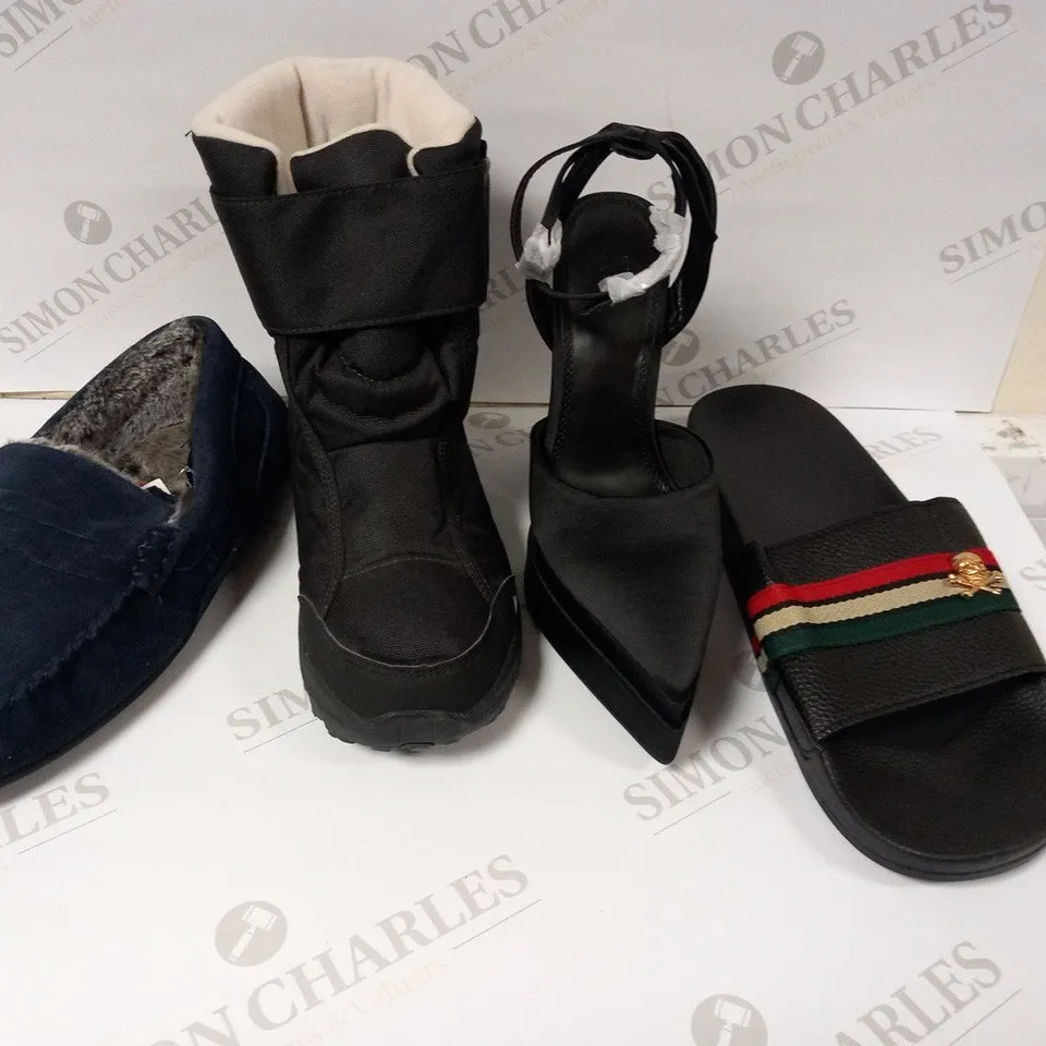 APPROXIMATELY 11 ASSORTED PAIRS OF SHOES AND FOOTWEAR TO INCLUDE; THERMOWARMTH, QUENCHUA AND ASOS