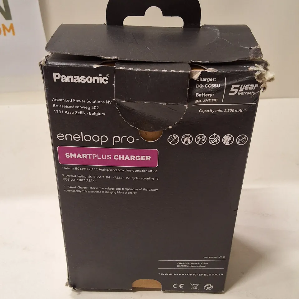 Panasonic Eneloop Pro SmartPlus Charger BQ-CC55 – 4x AA Included