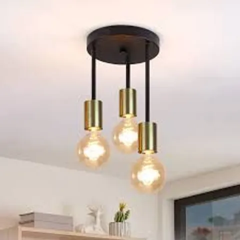 BOXED 3-LIGHT MODERN PENDANT CEILING LAMP (1 BOX)