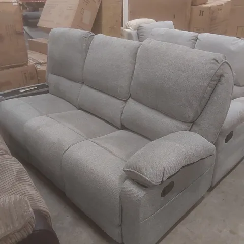 DESIGNER 3 SEATER MANUAL RECLINER FABRIC UPHOLSTERED SOFA 