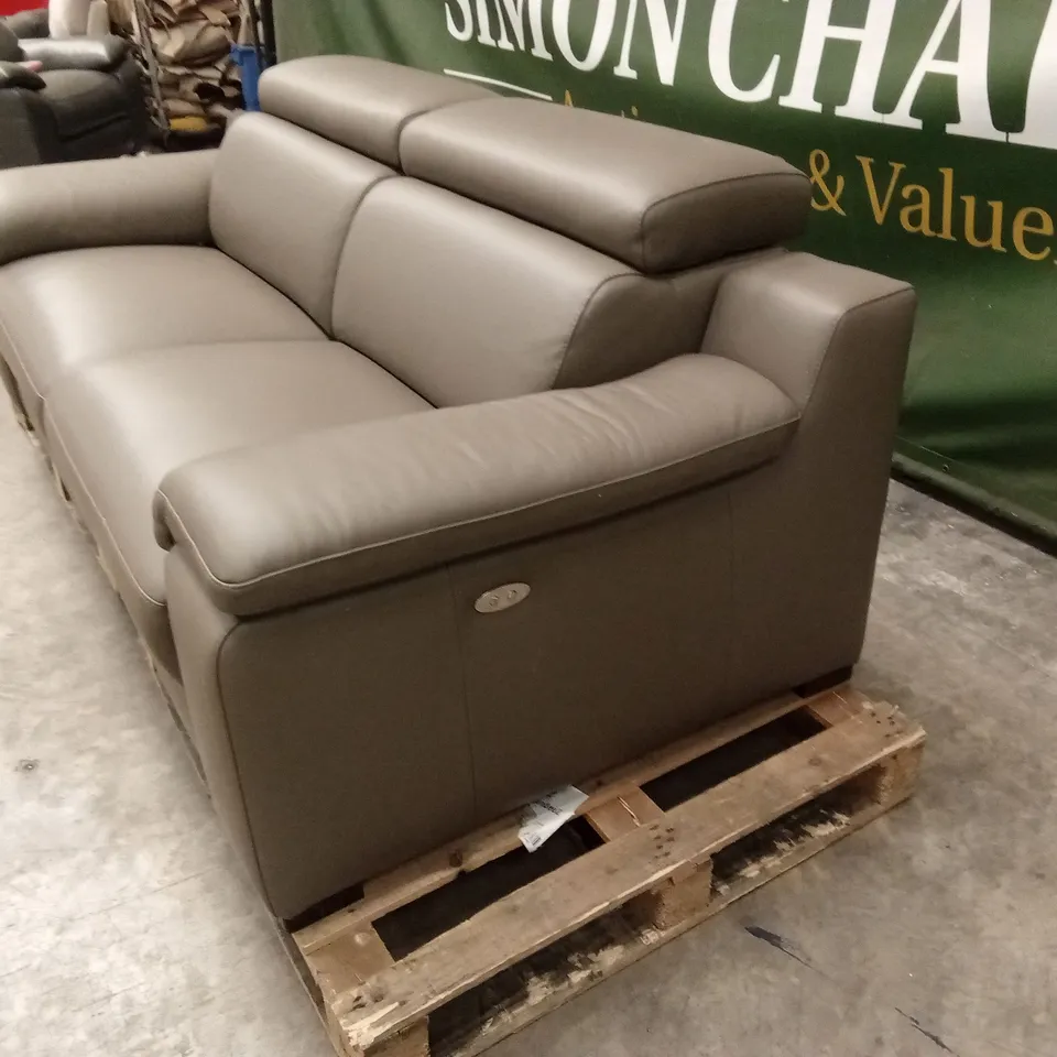 QUALITY DESIGNER ITALIAN MADE RICCARDO 3 SEATER ELECTRIC RECLINER LEATHER SOFA