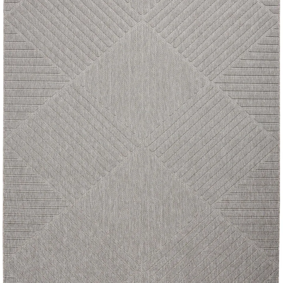 COZUMEL CZM05 LIGHT GREY POLYPROPYLENE MODERN AREA RUG - 4 FT X 6 FT 