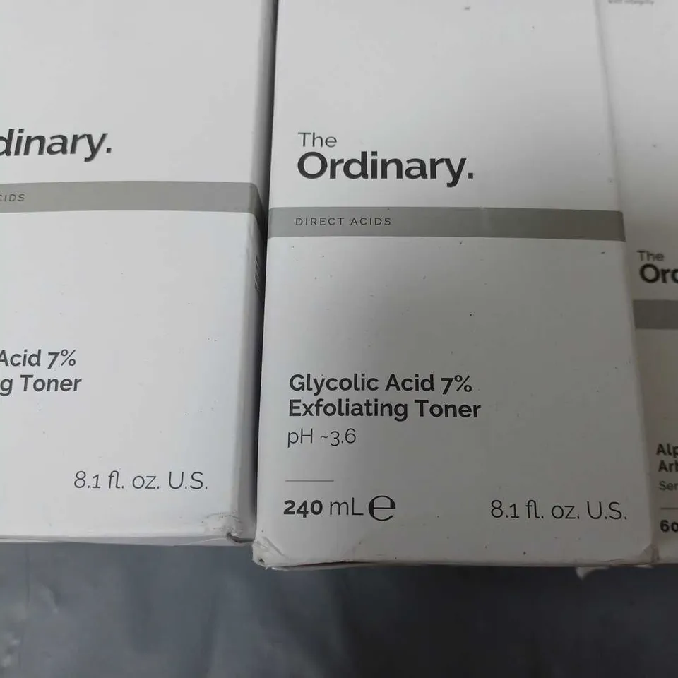 LOT OF 11 ASSORTED THE ORDINARY HEALTH AND BEAUTY ITEMS TO INCLUDE TONER AND SERUMS