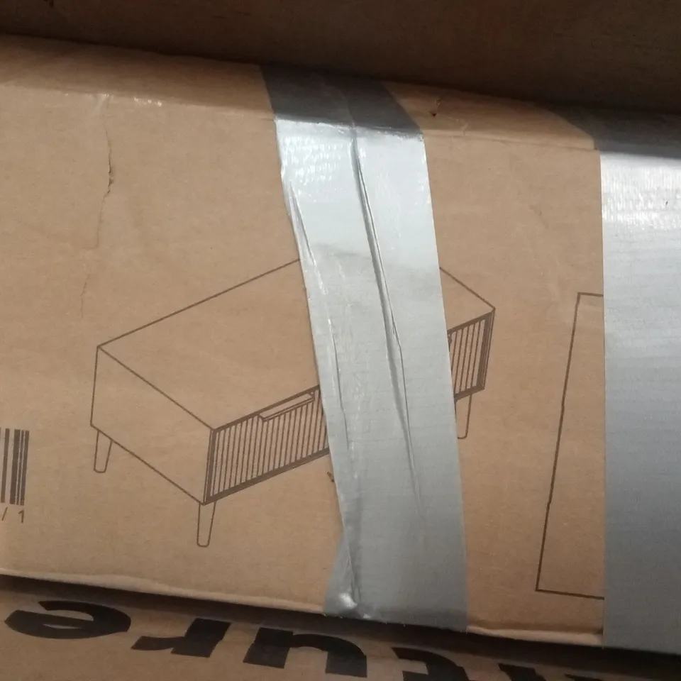 BOXED IR063 COFFEE TABLE WITH DRAWER ON BOTH SIDES - GREY (1 BOX)
