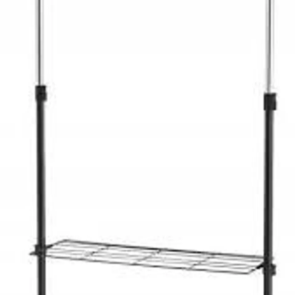 BOXED COSTWAY BLACK GARMENT AND SHOE RACK