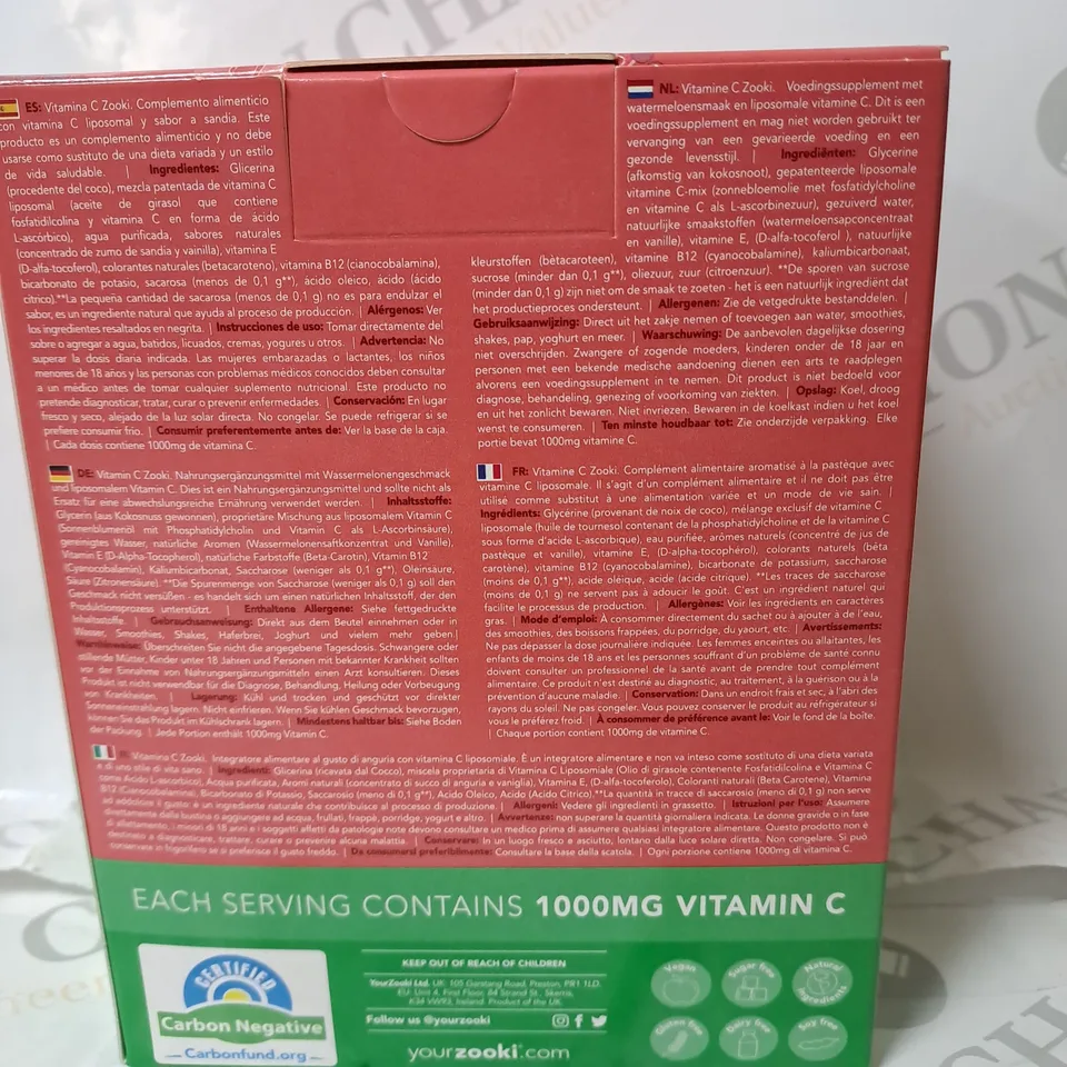 VITAMIN C ZOOKI (WATERMELON) BOX OF 30 X15ML SACHETS