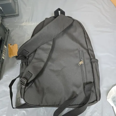 BLACK NYLON BACKPACK – UNBRANDED