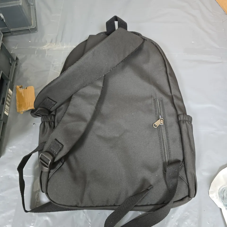 BLACK NYLON BACKPACK – UNBRANDED