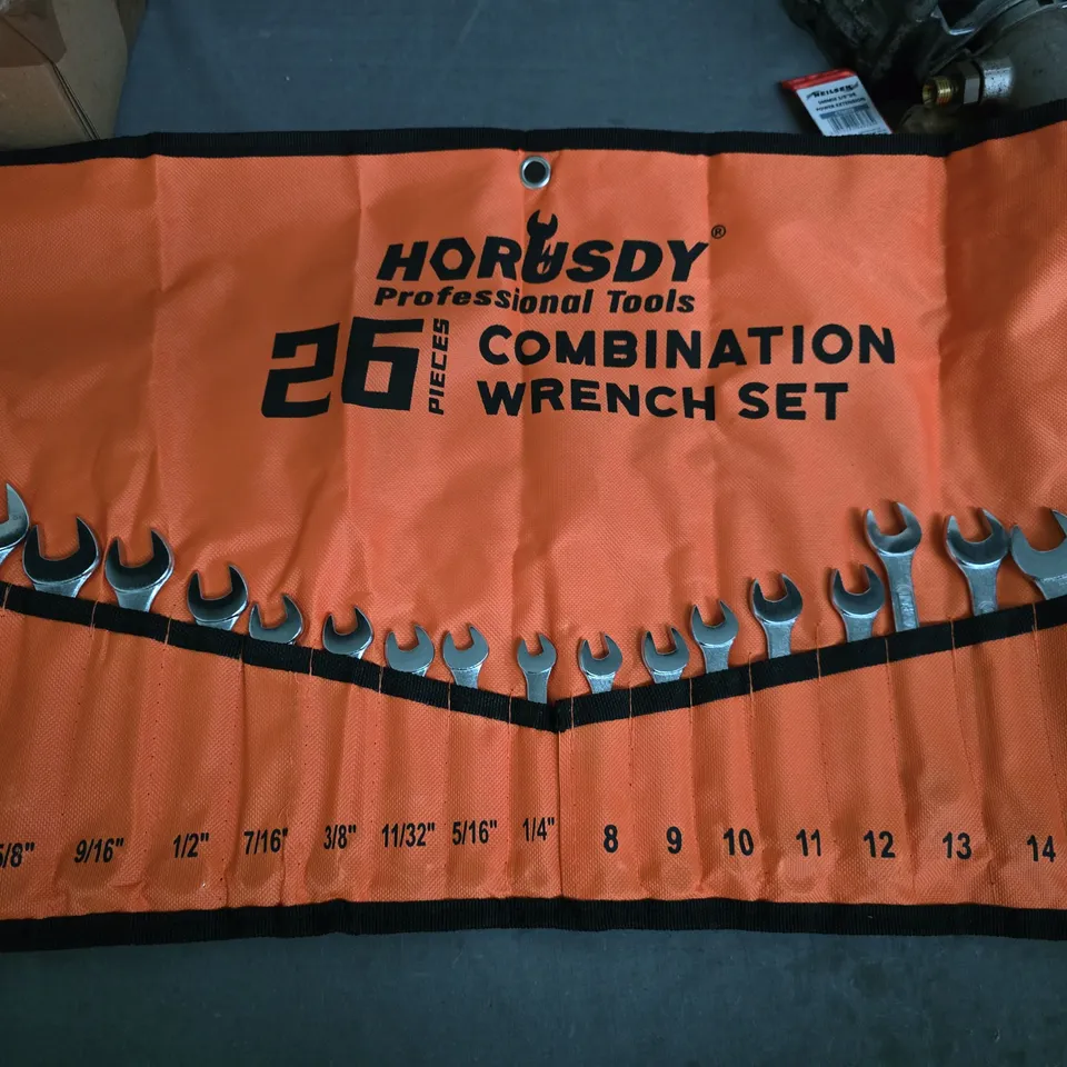 25-PIECE COMBINATION WRENCH SET – ORANGE ROLL - 1 MISSING 