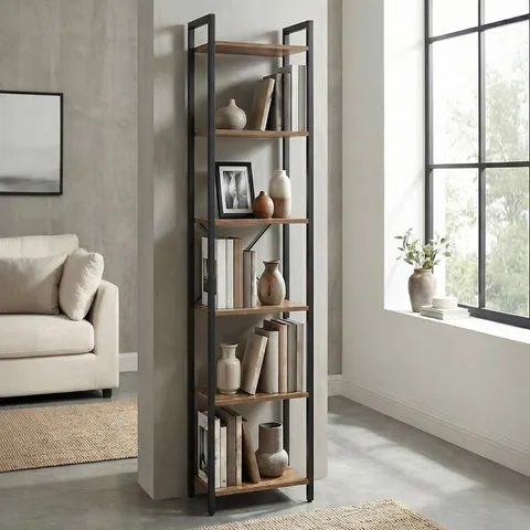 BOXED VASAGLE 6-LEVEL FLOOR SHELF (40X30X187.5CM)