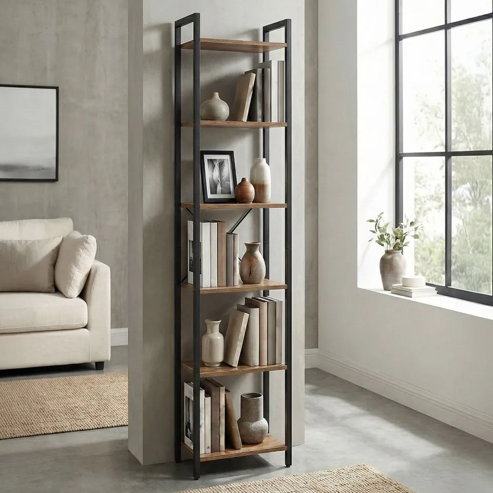 BOXED VASAGLE 6-LEVEL FLOOR SHELF (40X30X187.5CM)