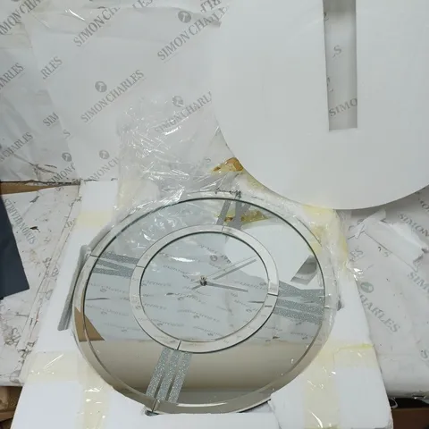 BOXED JM BY JULIEN MACDONALD ROUND GLITTER FLOATING CLOCK