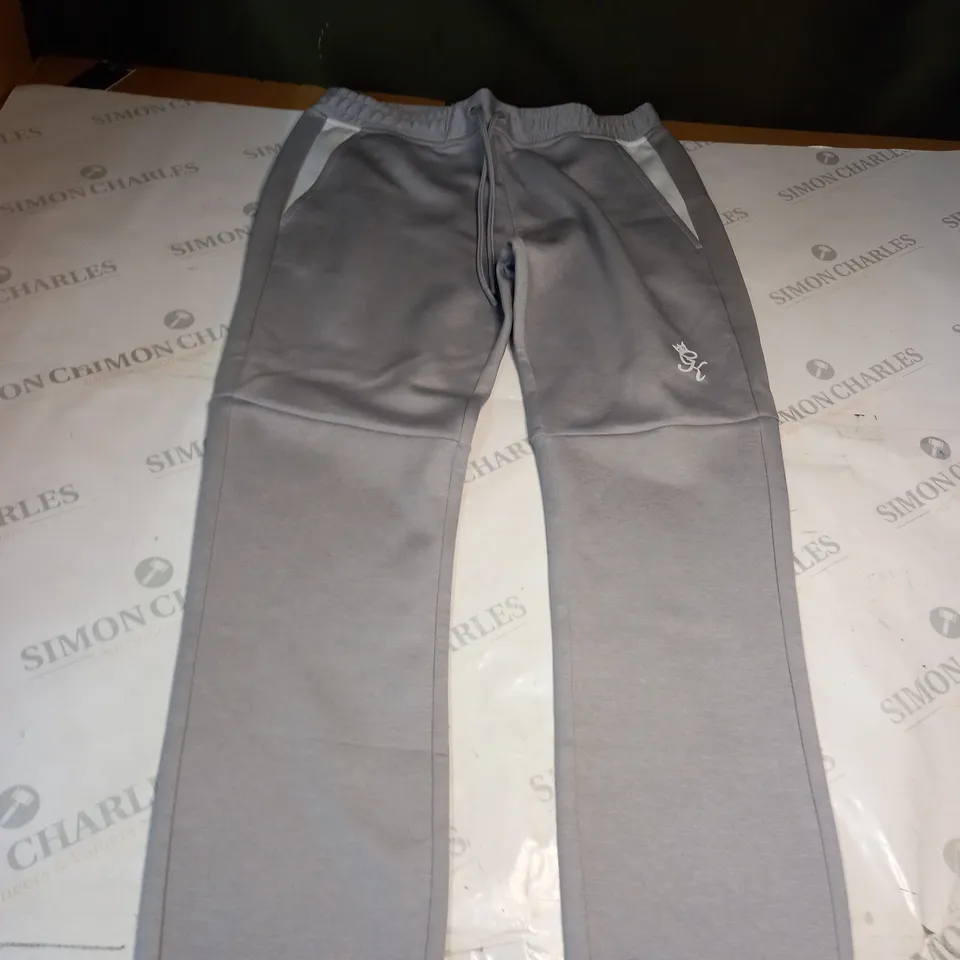 LARGE GREY GYMKING TRACK PANTS 