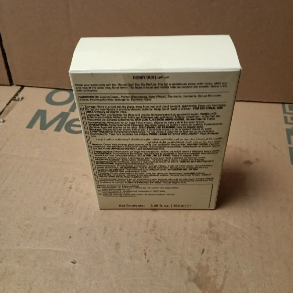 BOXED AND SEALED BELLAVITA LUXURY HONEY OUD EAU DE PARFUM 100ML