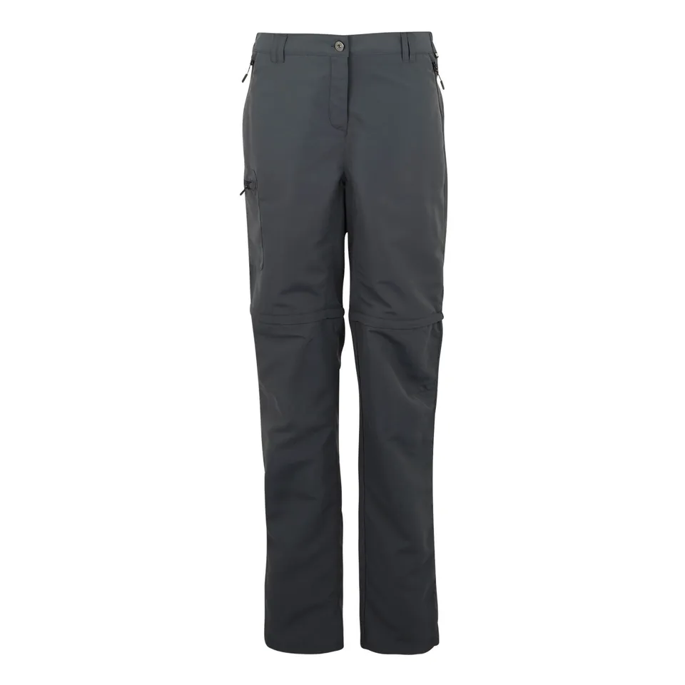 BRAND NEW REGATTA WOMEN'S CHASKA III ZIP OFF WALKING TROUSERS IN SEAL GREY SIZE UK 12