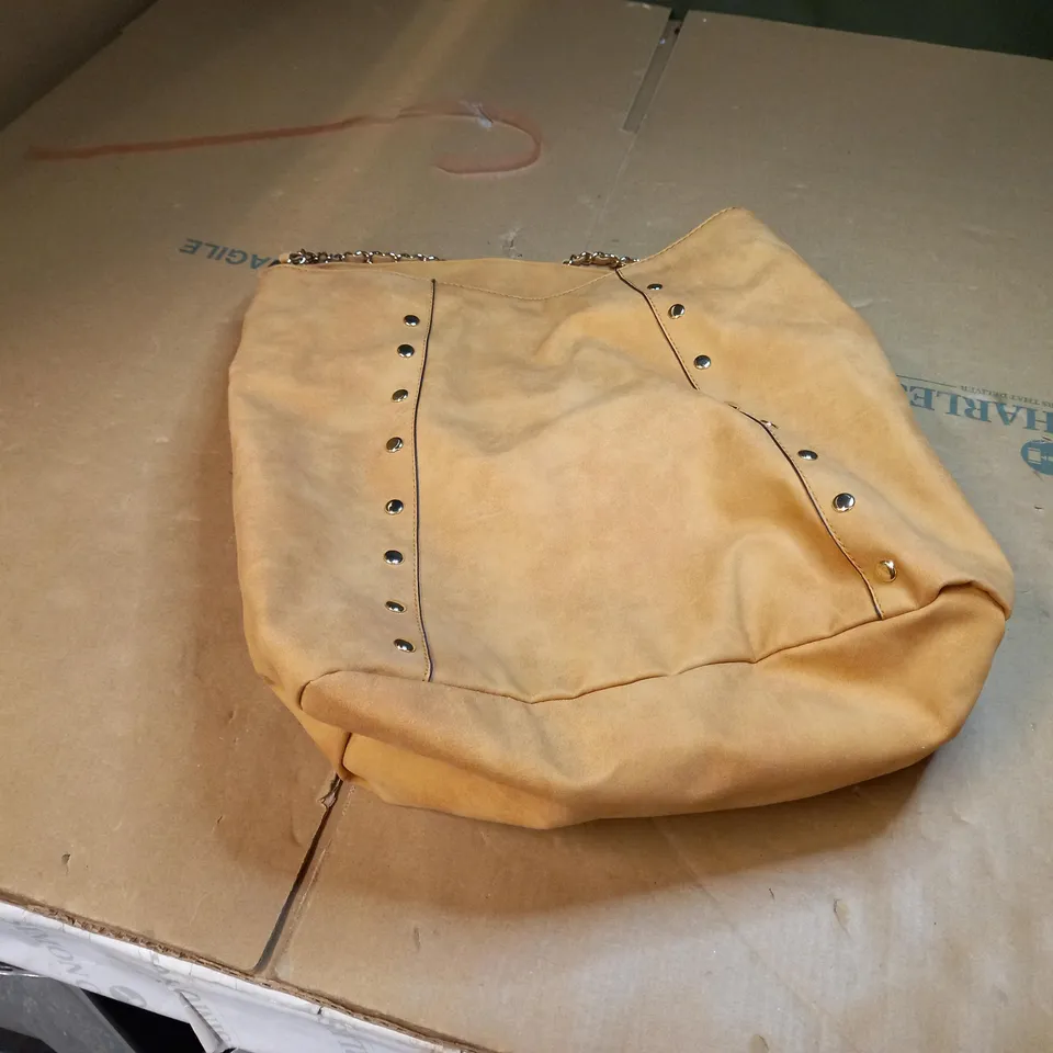 GOLD BUTTONED/STRAPPED LADIES BAG
