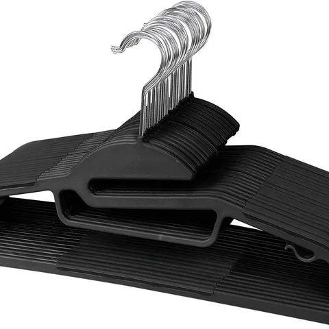 BOXED SET OF 10 GRANDMA SHARK CLOTHES HANGERS BLACK 
