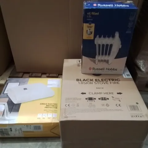 PALLET CONTAINING A LARGE QUANTITY OF ELECTRICAL PRODUCTS TO INCLUDE;ELECTRIC STOVE FIRE,RADIATOR,ELECTRIC MATTRESS PROTECTOR