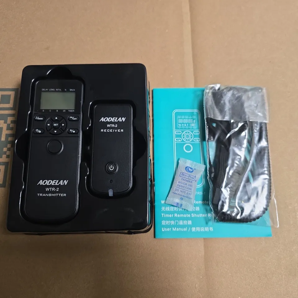 AODELAN WTR-2 WIRELESS TIMER REMOTE SHUTTER RELEASE (TRANSMITTER & RECEIVER)