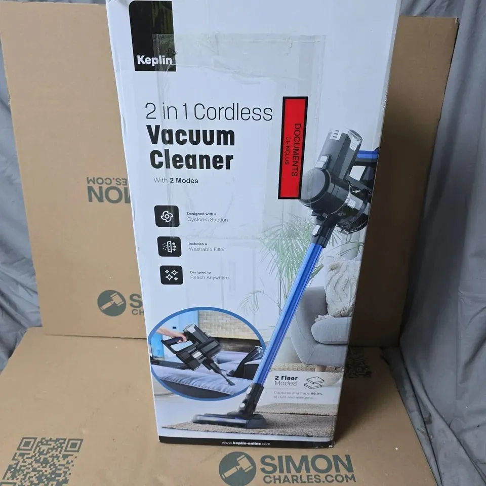 KEPLIN 2-IN-1 CORDLESS VACUUM CLEANER – BOXED