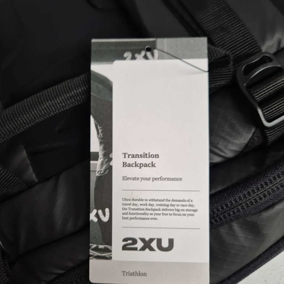 2XU TRANSITION BACKPACK – BLACK, ONE SIZE, TRIATHLON