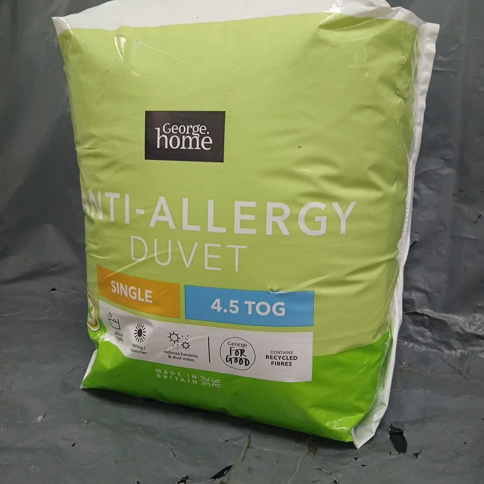 ANTI-ALLERGY 4.5 TOG SINGLE DUVET