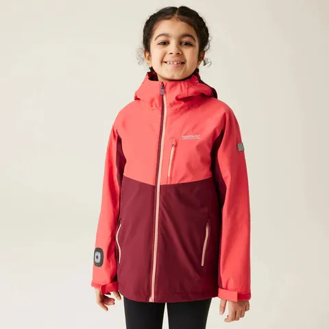 BRAND NEW REGATTA GIRLS TREKKTAIN 3-IN-1 JACKET - RUMBA RED/RED SKY SIZE UK 5-6 YEARS