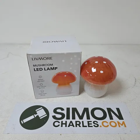 BOXED LIVMORE MUSHROOM LED LAMP