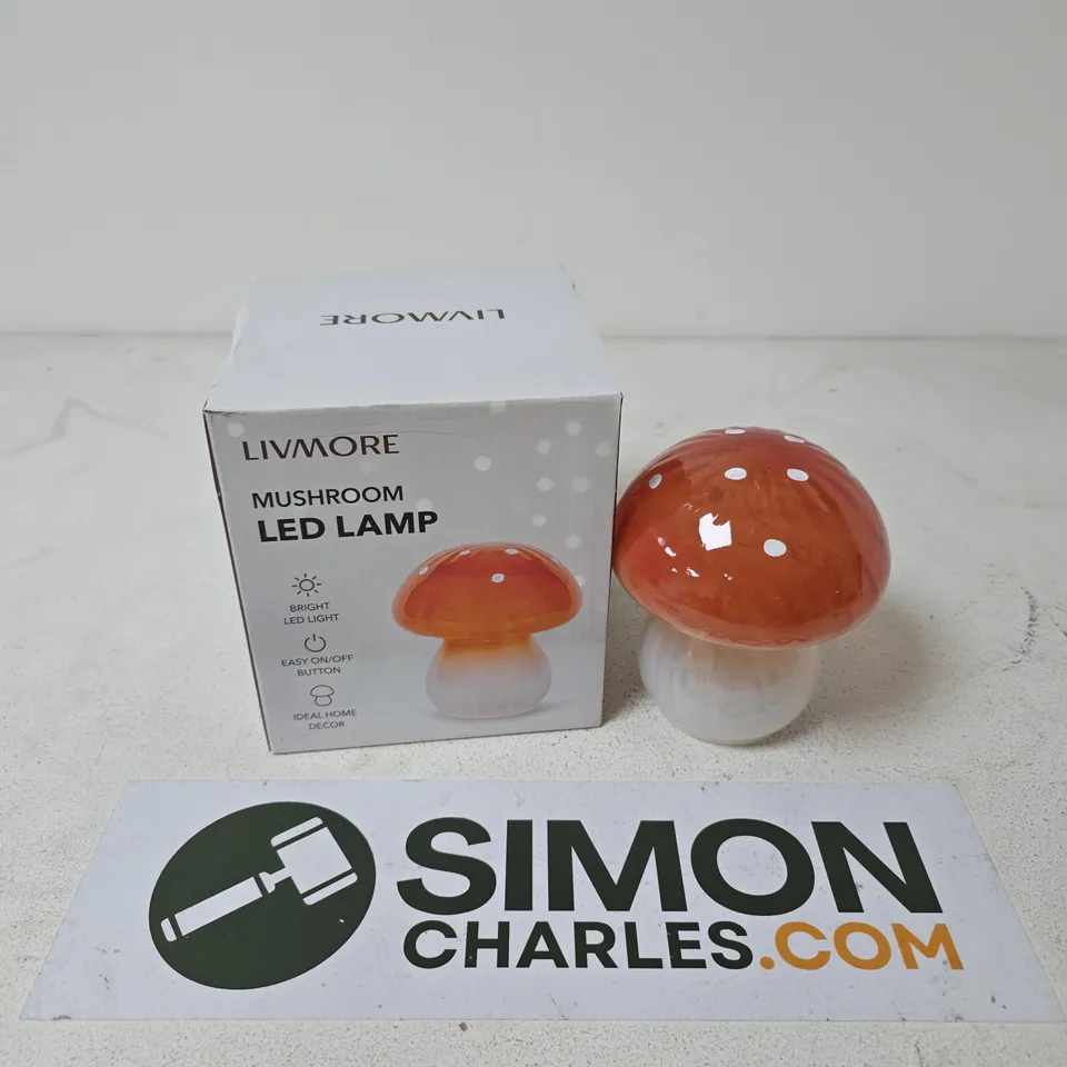 BOXED LIVMORE MUSHROOM LED LAMP
