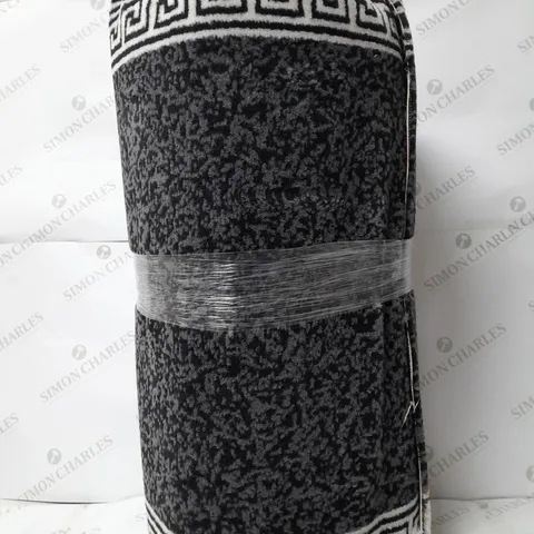 UNBRANDED LONG LENGTH CARPET ROLL IN BLACK DESIGN - LENGTH UNSPECIFIED