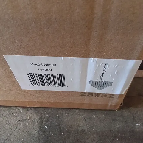 BOXED BRIGHT NICKEL CHANDELIER 