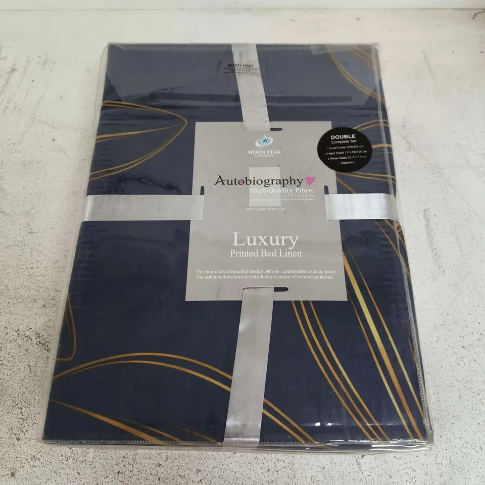 AUTOBIOGRAPHY LUXURY PRINTED BED LINEN DOUBLE SET 