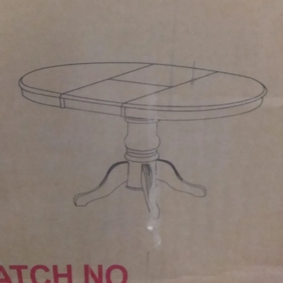 MARK HARRIS EPSOME OAK EXTENDING WHITE TABLE (BOX 1 OF 2)