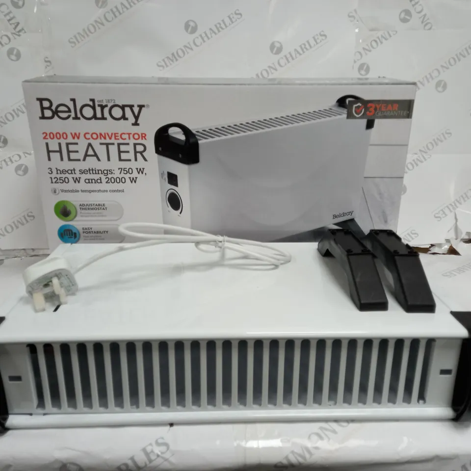 BOXED BELDRY 2000W CONVECTOR HEATER