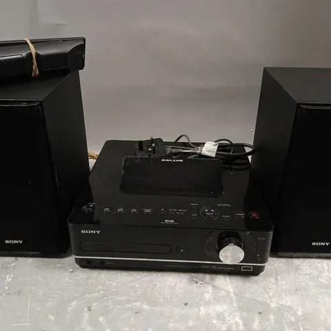 SONY NAS-E35HD GIGA JUKE WITH A PAIR OF SONY SS-CE35HD SPEAKERS